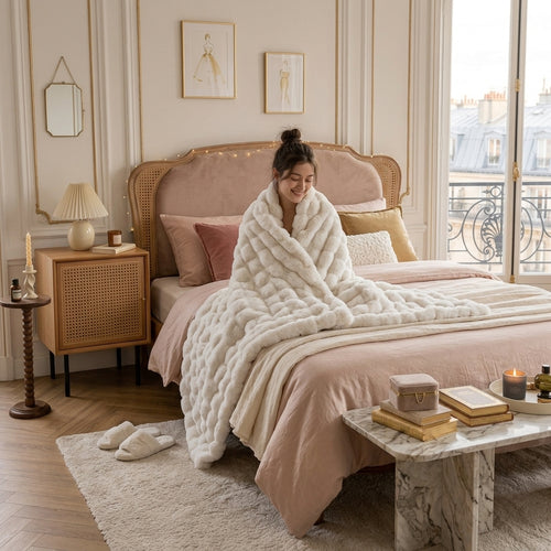 Le Plaid Cocooning Fausse Fourrure Ultra-Douce